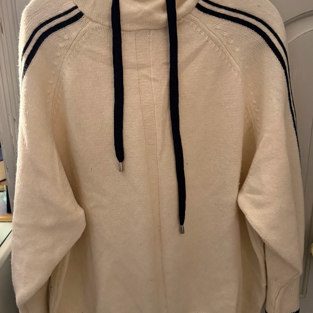 Pringle Scotland + H&M Collab Hooded Sweater with Black Stripe Details